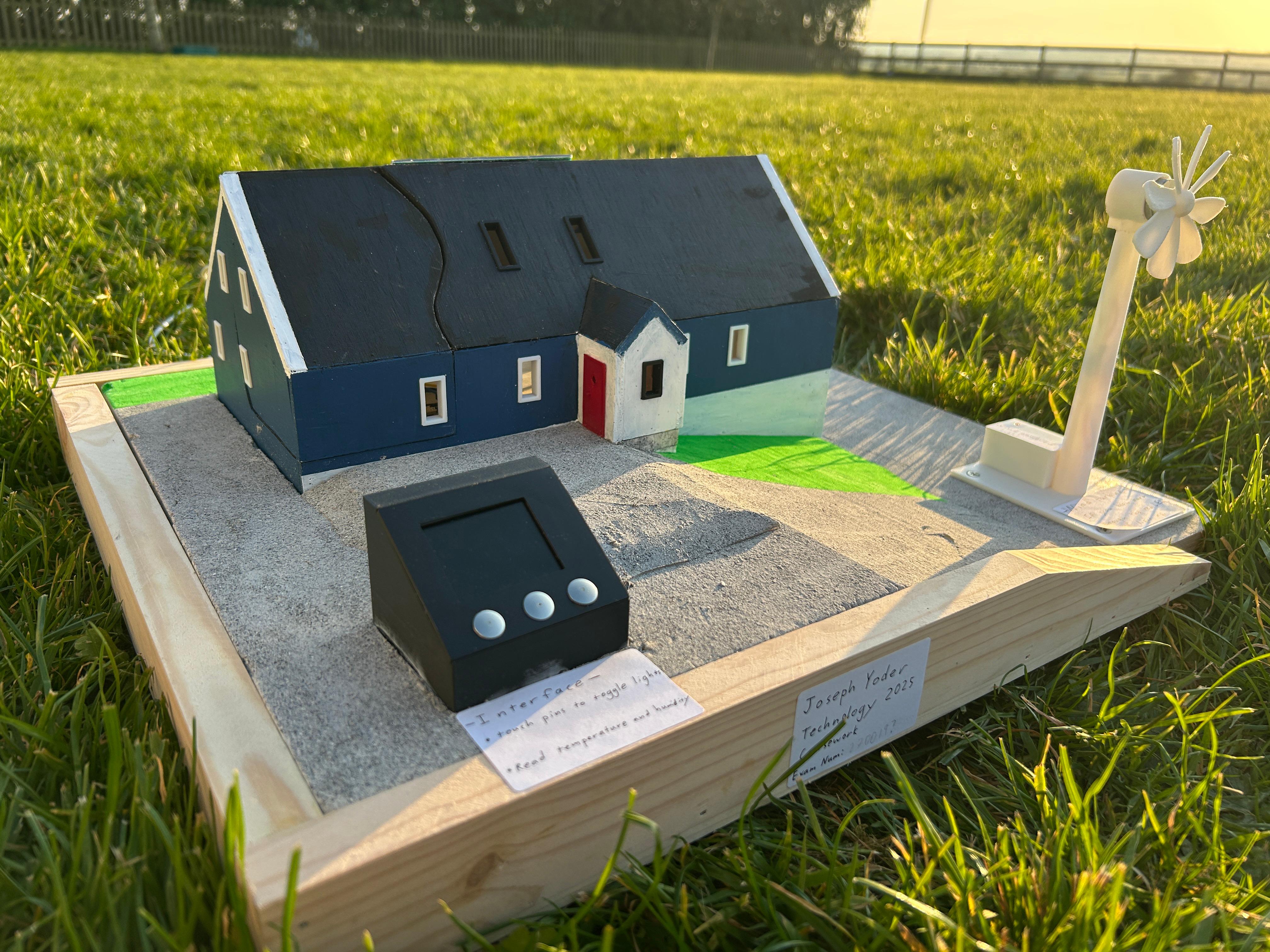 A model house with a working smart-home system inside
